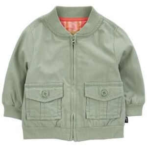Green Bomber Jacket for Kids